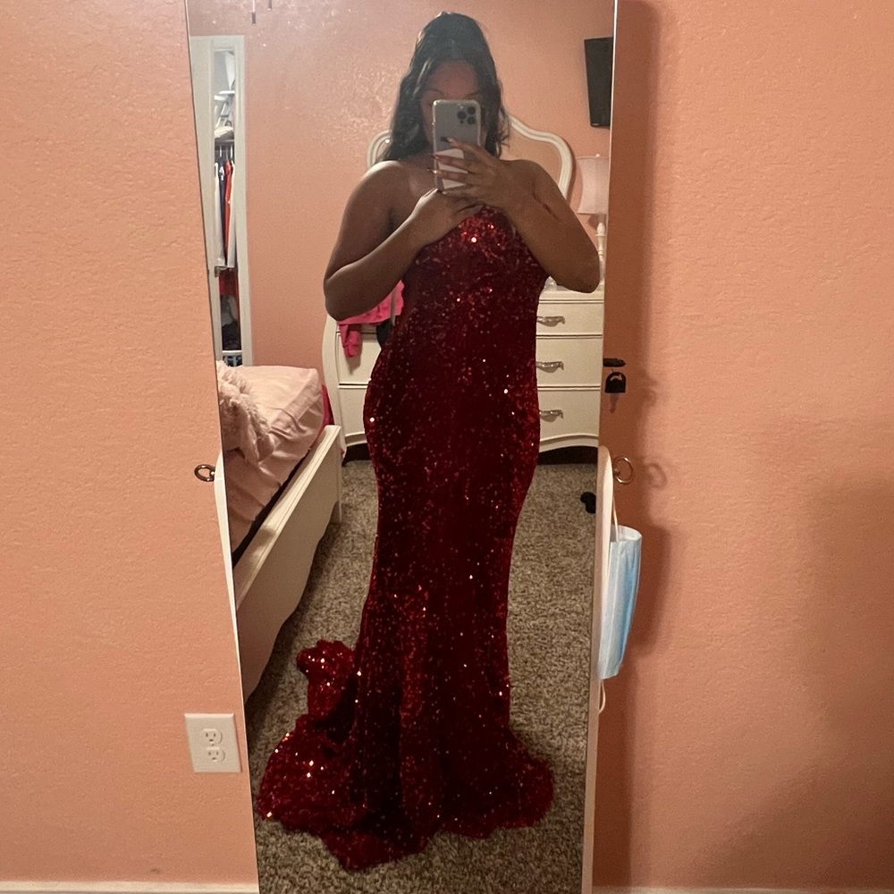 Red Atiana’s Botique Prom Dress - Picture 8 of 9